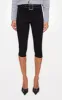 Black Stretch Woven Low Rise Belted Capri Pants sold by Pretty Little Thing