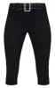 Black Stretch Woven Low Rise Belted Capri Pants sold by Pretty Little Thing