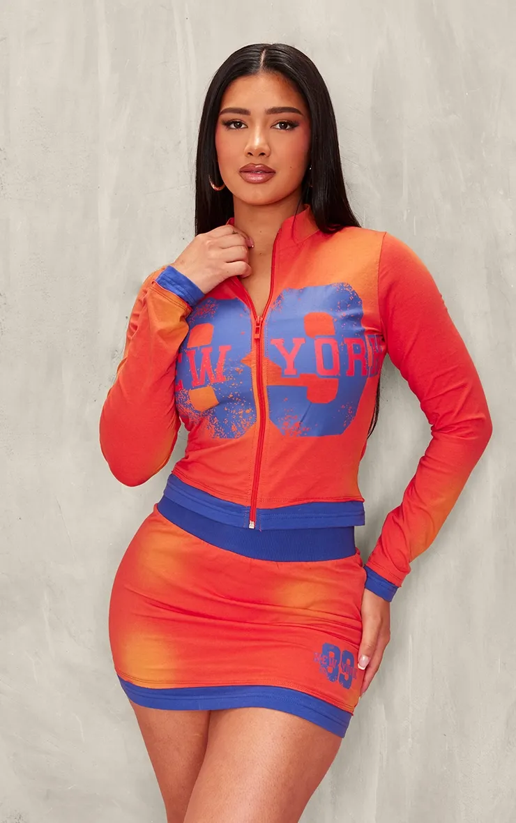 Shape Orange New York Mini Skirt sold by Pretty Little Thing product image thumbnail 4