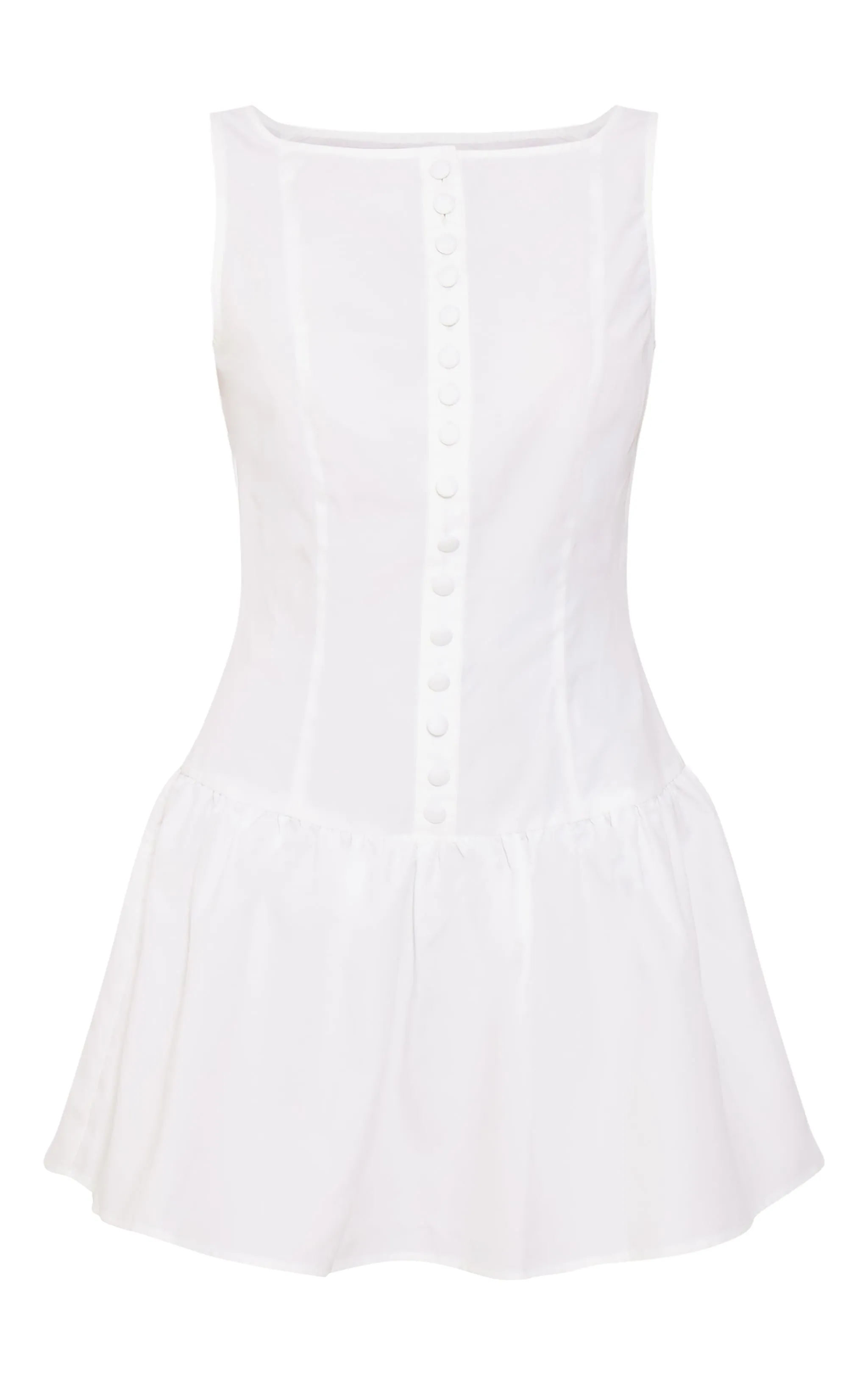White Button Down Scoop Back Shift Dress sold by Pretty Little Thing product image thumbnail 5