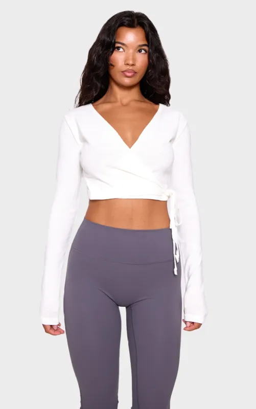 Cream Fine Knit Wrap Waist Cardigan sold by Pretty Little Thing