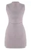 Taupe Stretch Woven Ruched Detail Bodycon Dress sold by Pretty Little Thing