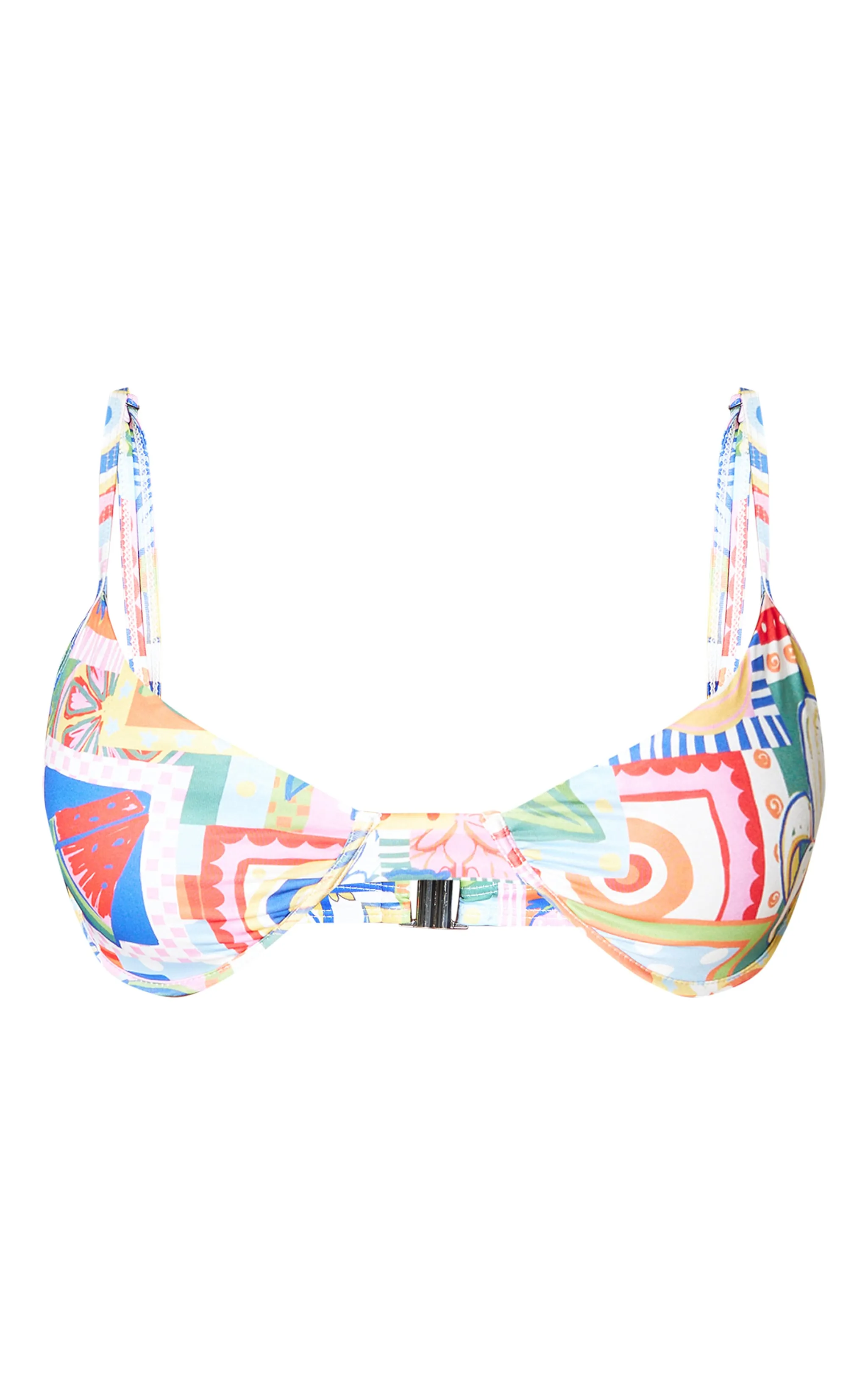 Plus Multi Printed Underwire Bikini Top sold by Pretty Little Thing product image thumbnail 5