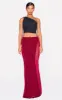 Burgundy Slinky Mesh Detail Maxi Skirt sold by Pretty Little Thing