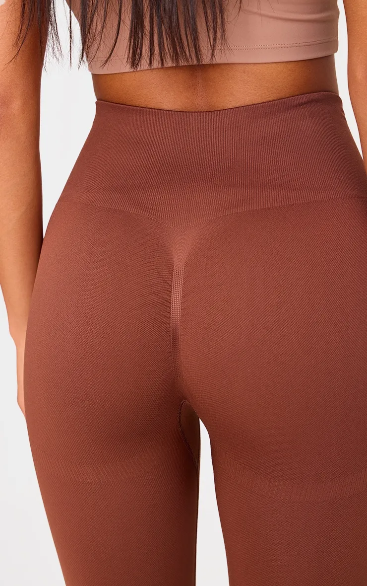 PLT Sport Chocolate Seamless High Waist Leggings sold by Pretty Little Thing product image thumbnail 4