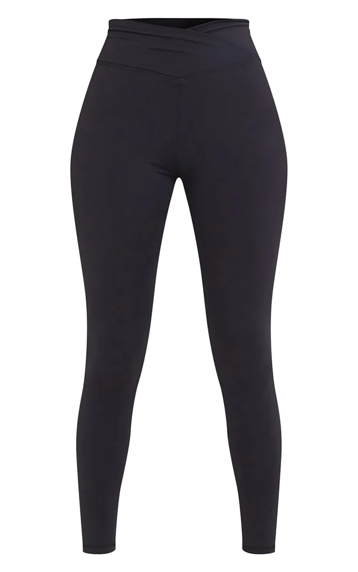 Tall Black Luxe High Waisted Gym Ruched Bum Leggings sold by Pretty Little Thing product image thumbnail 5