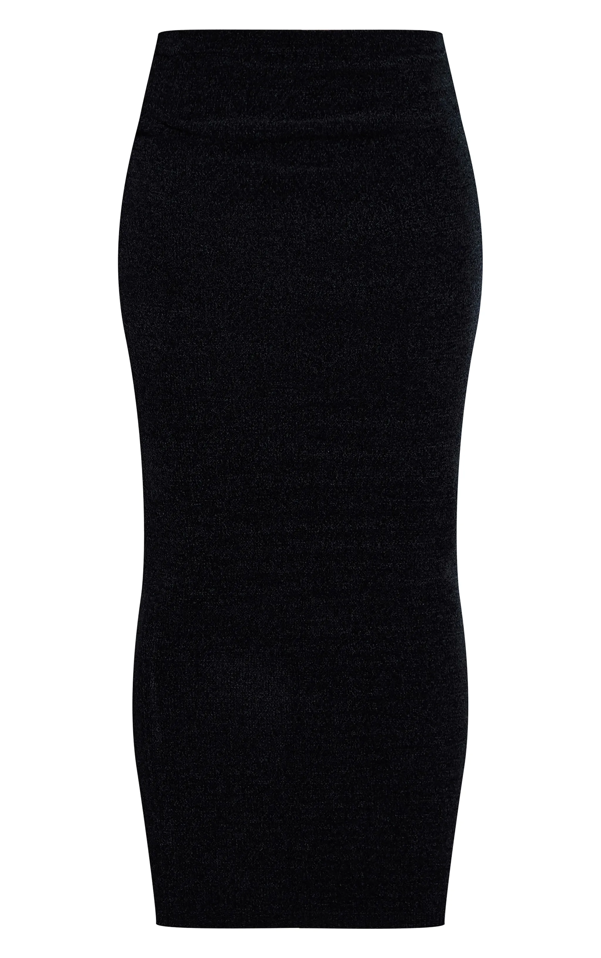 Black Soft Textured Knit Maxi Skirt sold by Pretty Little Thing product image thumbnail 5