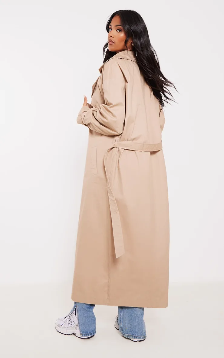 Tall Camel Belted Cuff Detail Trench Coat sold by Pretty Little Thing product image thumbnail 2