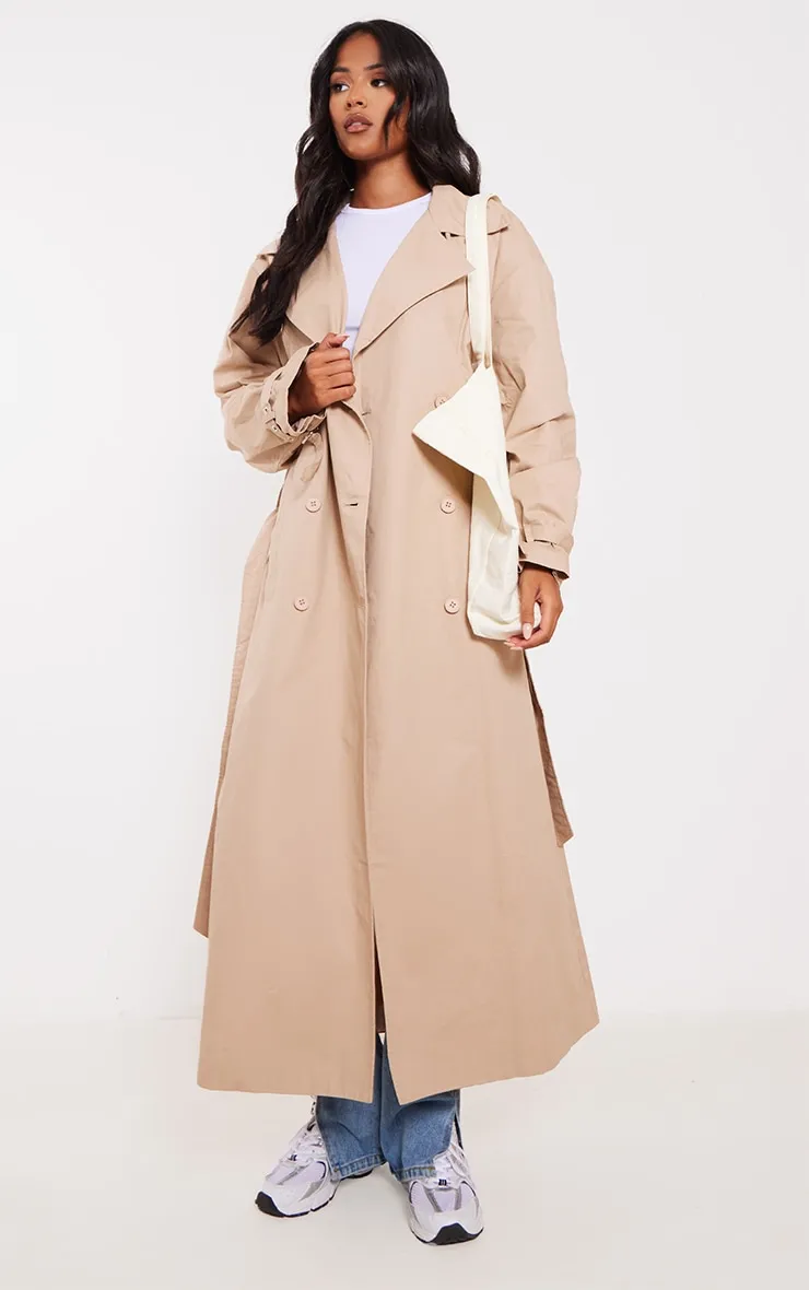 Tall Camel Belted Cuff Detail Trench Coat sold by Pretty Little Thing product image thumbnail 3