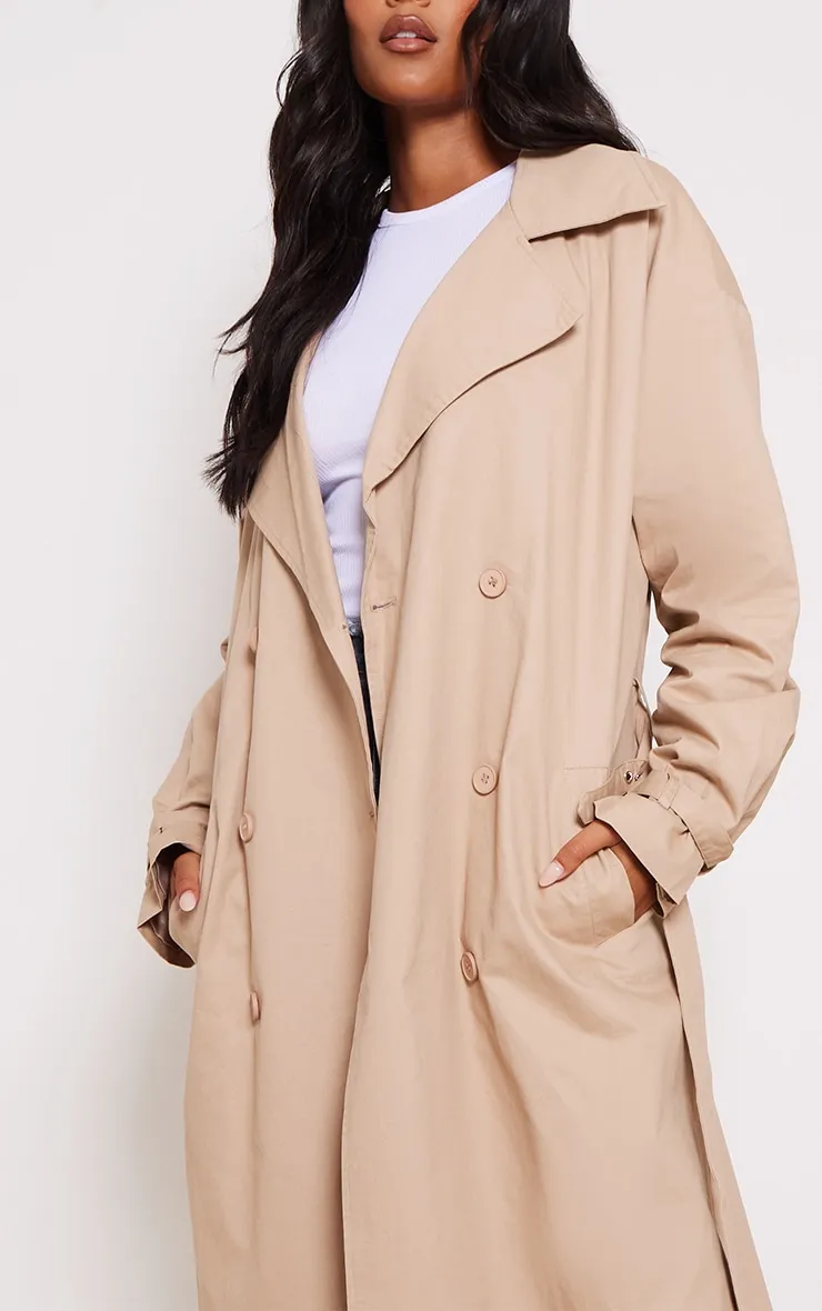 Tall Camel Belted Cuff Detail Trench Coat sold by Pretty Little Thing product image thumbnail 4