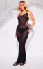 Black Crochet Cut Out Maxi Beach Dress sold by Pretty Little Thing
