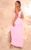 Candy Pink Chiffon Frill Cut Out Maxi Dress sold by Pretty Little Thing