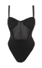 Shape Black Mesh Cup Detail Bodysuit sold by Pretty Little Thing