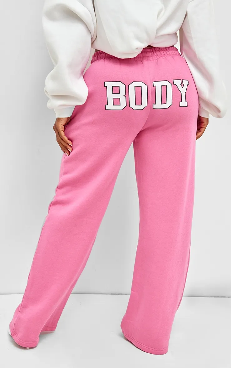 Shape Pink Body Bum Printed Low Rise Wide Leg Joggers sold by Pretty Little Thing product image thumbnail 3