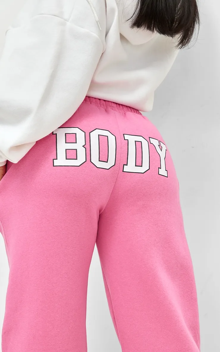Shape Pink Body Bum Printed Low Rise Wide Leg Joggers sold by Pretty Little Thing product image thumbnail 4