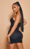 Shape Black Mesh Strappy Ruched Cut Out Dress sold by Pretty Little Thing