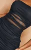 Shape Black Mesh Strappy Ruched Cut Out Dress sold by Pretty Little Thing