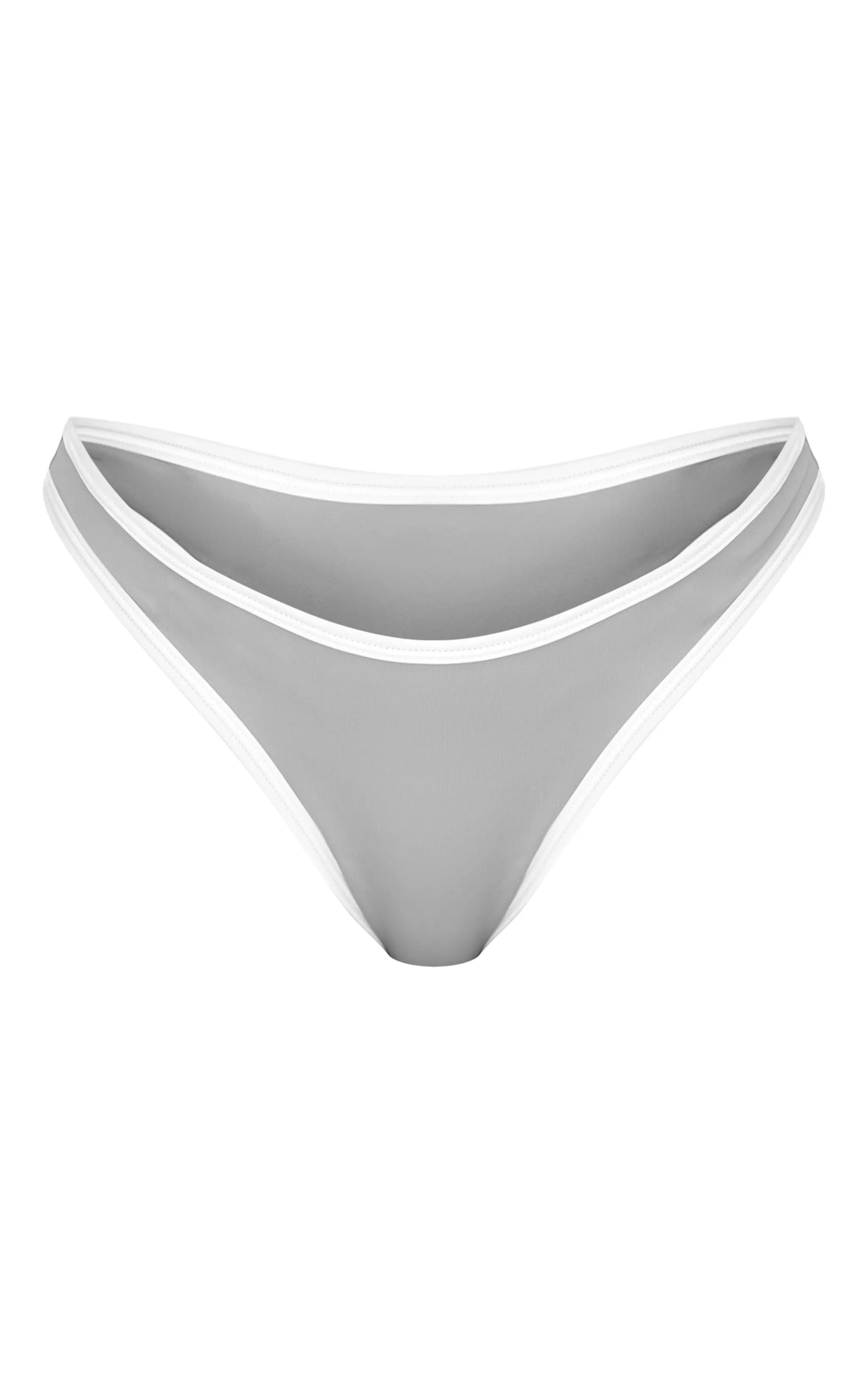 Grey Micro Contrast High Leg Bikini Bottoms sold by Pretty Little Thing product image thumbnail 5