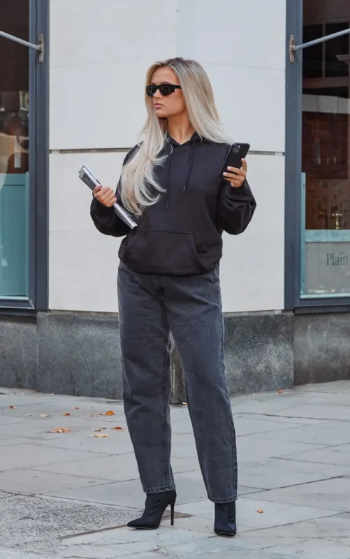 PRETTYLITTLETHING L30 Black Wash Mom Jeans sold by Pretty Little Thing