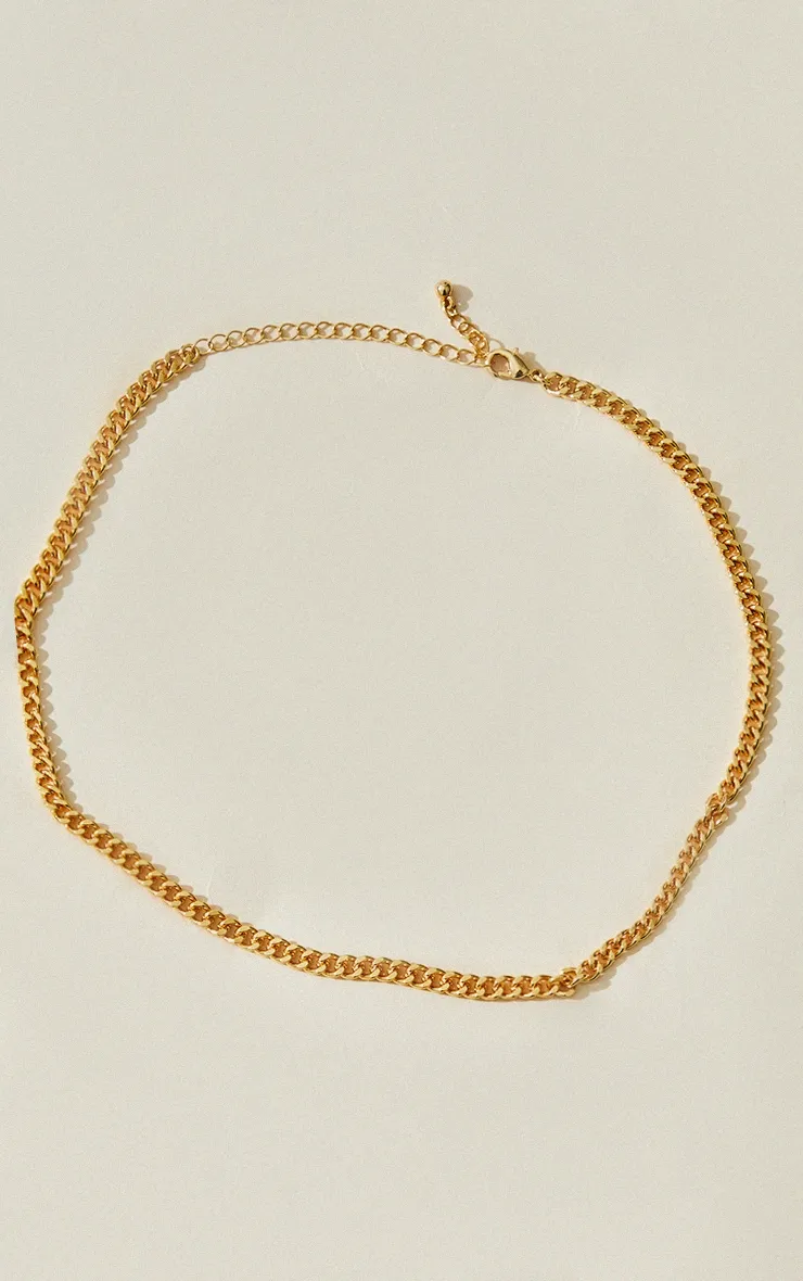 Real Gold Plated Dainty Curb Chain Necklace sold by Pretty Little Thing product image thumbnail 3