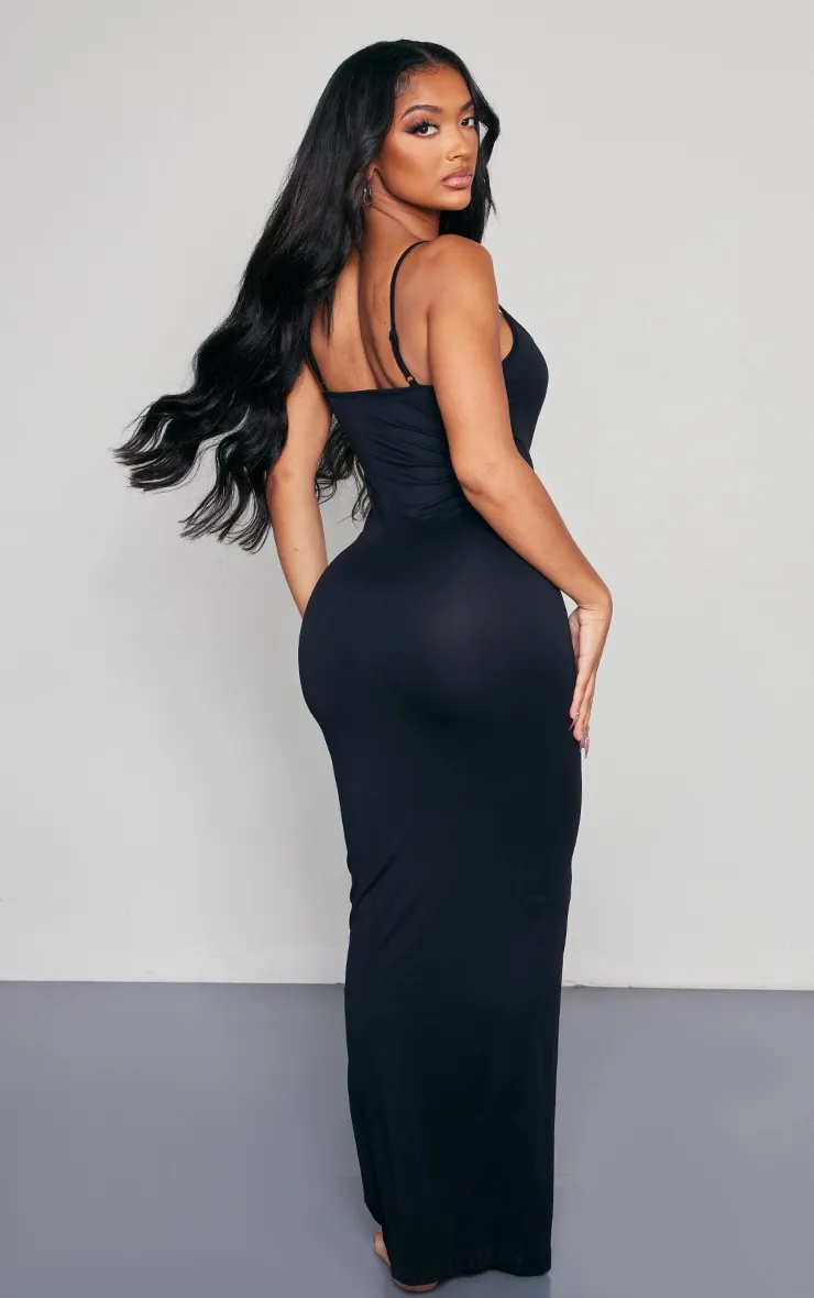 Shape Black Stretch Seamless Strappy Maxi Dress sold by Pretty Little Thing product image thumbnail 2