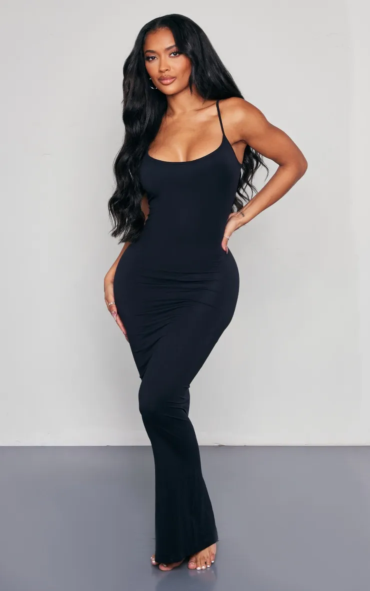 Shape Black Stretch Seamless Strappy Maxi Dress sold by Pretty Little Thing product image thumbnail 3