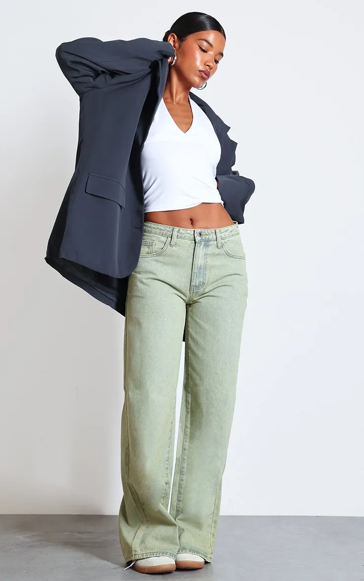 Vintage Wash Wide Leg Low Rise Jeans sold by Pretty Little Thing