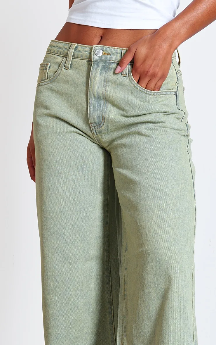 Vintage Wash Wide Leg Low Rise Jeans sold by Pretty Little Thing product image thumbnail 4