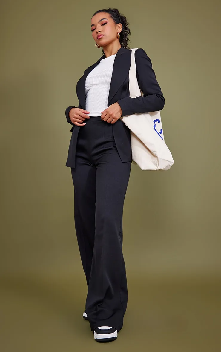 Black Woven Pocket Detail Double Breasted Blazer sold by Pretty Little Thing product image thumbnail 3