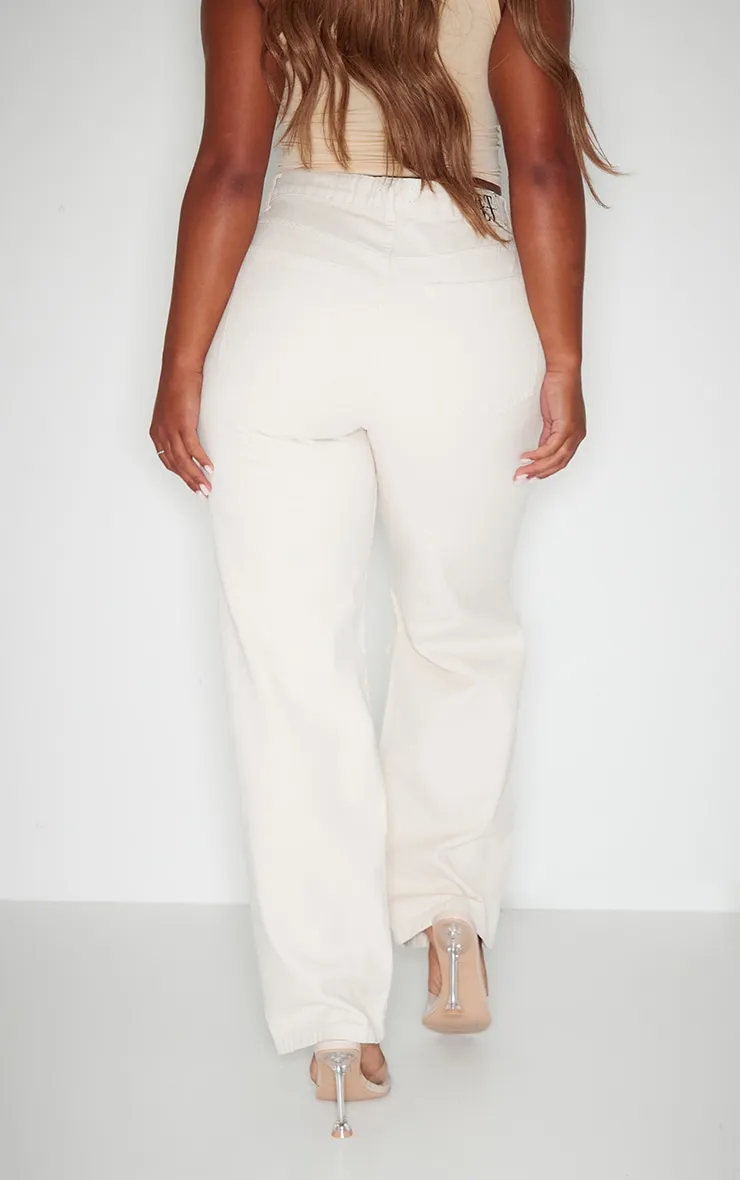 PRETTYLITTLETHING Shape Stone Extreme Rip Wide Leg Jeans sold by Pretty Little Thing product image thumbnail 3