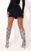 Black Stretch Woven Extreme Split Hem Micro Mini Skirt sold by Pretty Little Thing