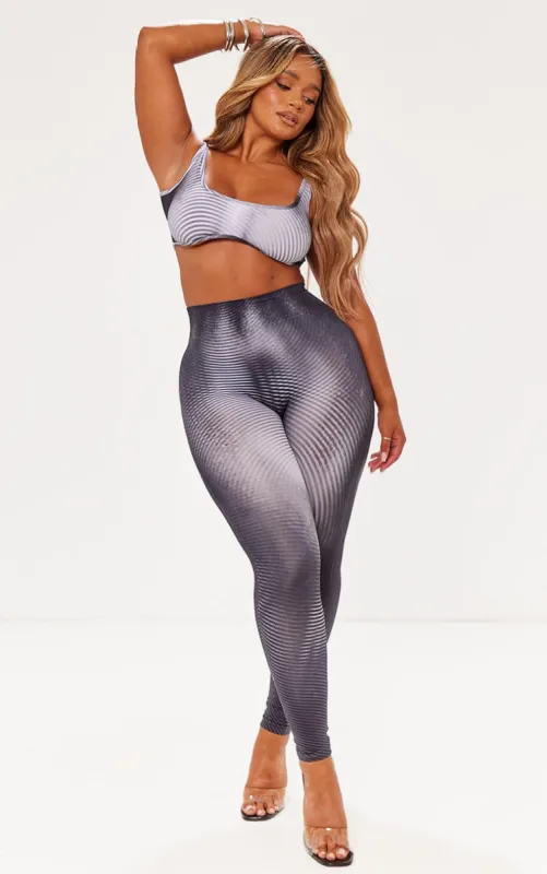 Shape Black Body Print High Waist Leggings sold by Pretty Little Thing