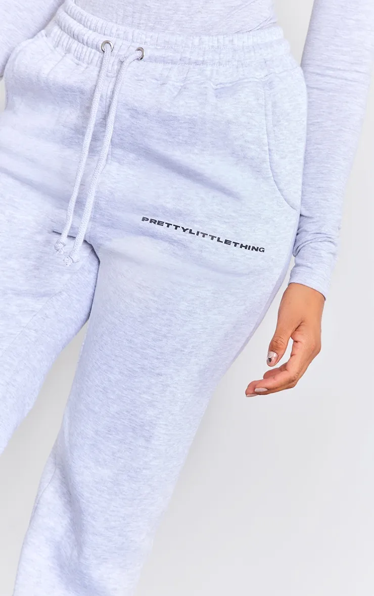 PRETTYLITTLETHING Ash Grey Logo Straight Leg Joggers sold by Pretty Little Thing product image thumbnail 4