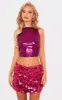 Hot Pink Full Sequin Low Rise Micro Mini Skirt sold by Pretty Little Thing
