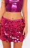 Hot Pink Full Sequin Low Rise Micro Mini Skirt sold by Pretty Little Thing