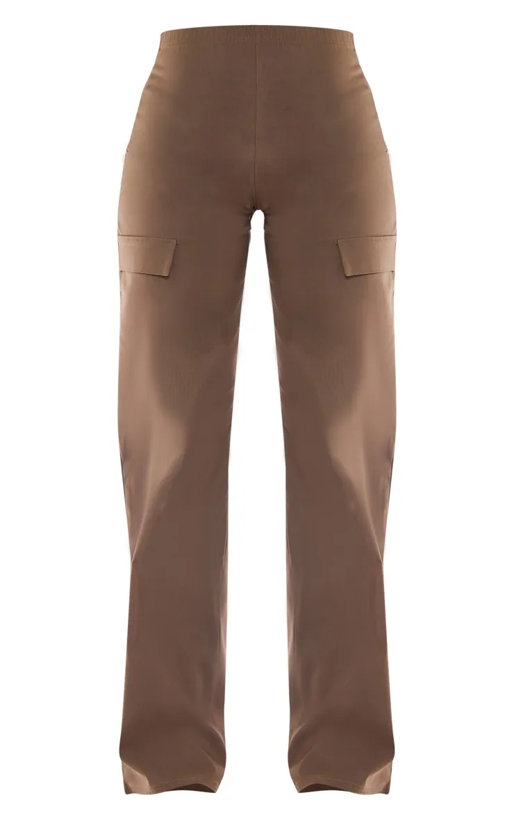 Khaki Stretch Woven Low Rise Cargo Trousers sold by Pretty Little Thing product image thumbnail 5