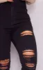 PRETTYLITTLETHING Black Ripped Disco Skinny Jeans sold by Pretty Little Thing