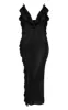 Black Frill Chiffon Maxi Beach Dress sold by Pretty Little Thing