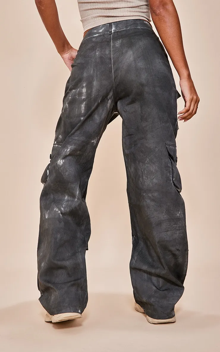 Charcoal Grey Vintage Wash Twill Extreme Oversized Cargo's sold by Pretty Little Thing product image thumbnail 3