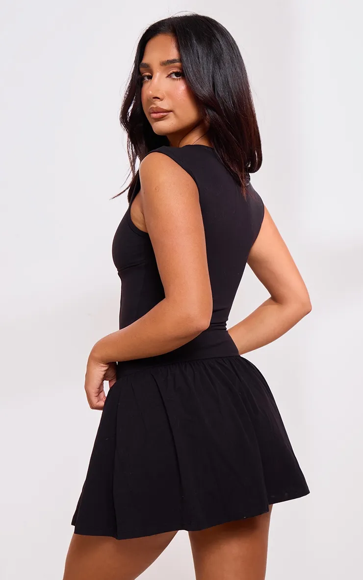 Petite Black Contour Sculpt Sleeveless Mini Dress sold by Pretty Little Thing product image thumbnail 2