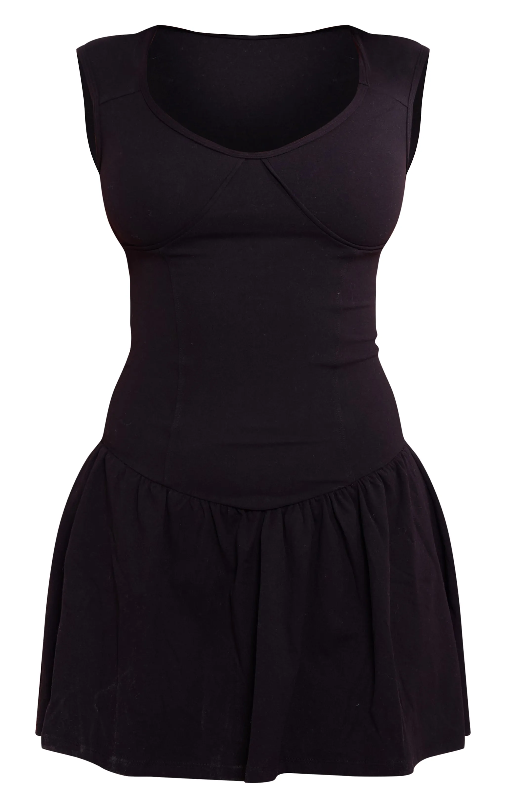 Petite Black Contour Sculpt Sleeveless Mini Dress sold by Pretty Little Thing product image thumbnail 5