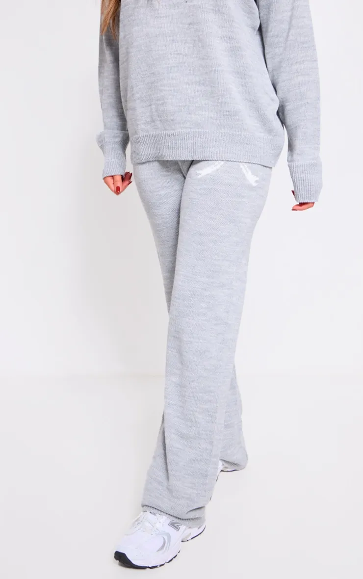 Ash Grey Soft Knit Wide Leg Joggers sold by Pretty Little Thing product image thumbnail 2