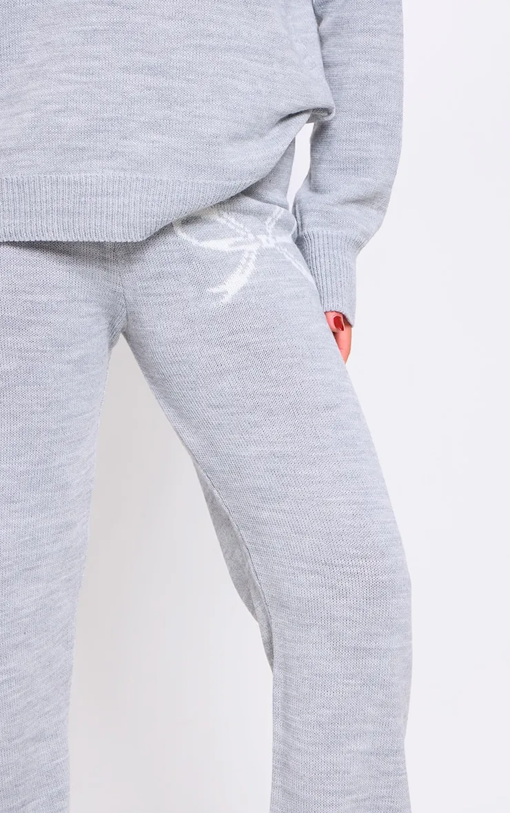 Ash Grey Soft Knit Wide Leg Joggers sold by Pretty Little Thing product image thumbnail 4