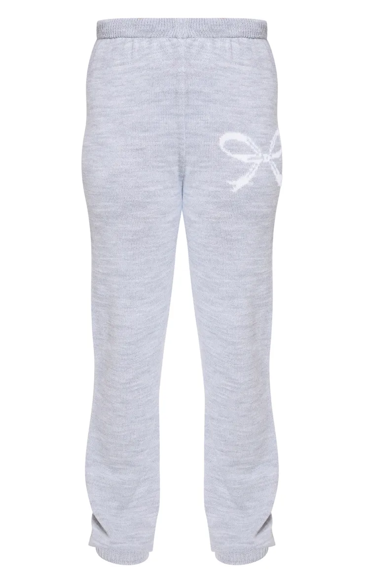 Ash Grey Soft Knit Wide Leg Joggers sold by Pretty Little Thing product image thumbnail 5