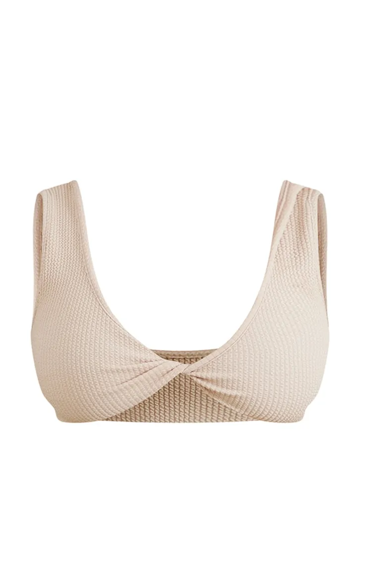 Stone Crinkle Fuller Bust Bikini Top sold by Pretty Little Thing product image thumbnail 5