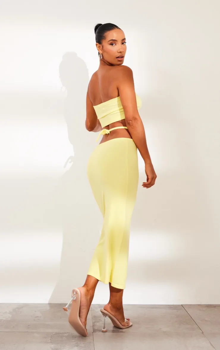 Lemon Soft Knit Bandeau Top sold by Pretty Little Thing product image thumbnail 2
