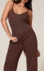 Brown Oversized Drawstring Wide Leg Joggers sold by Pretty Little Thing
