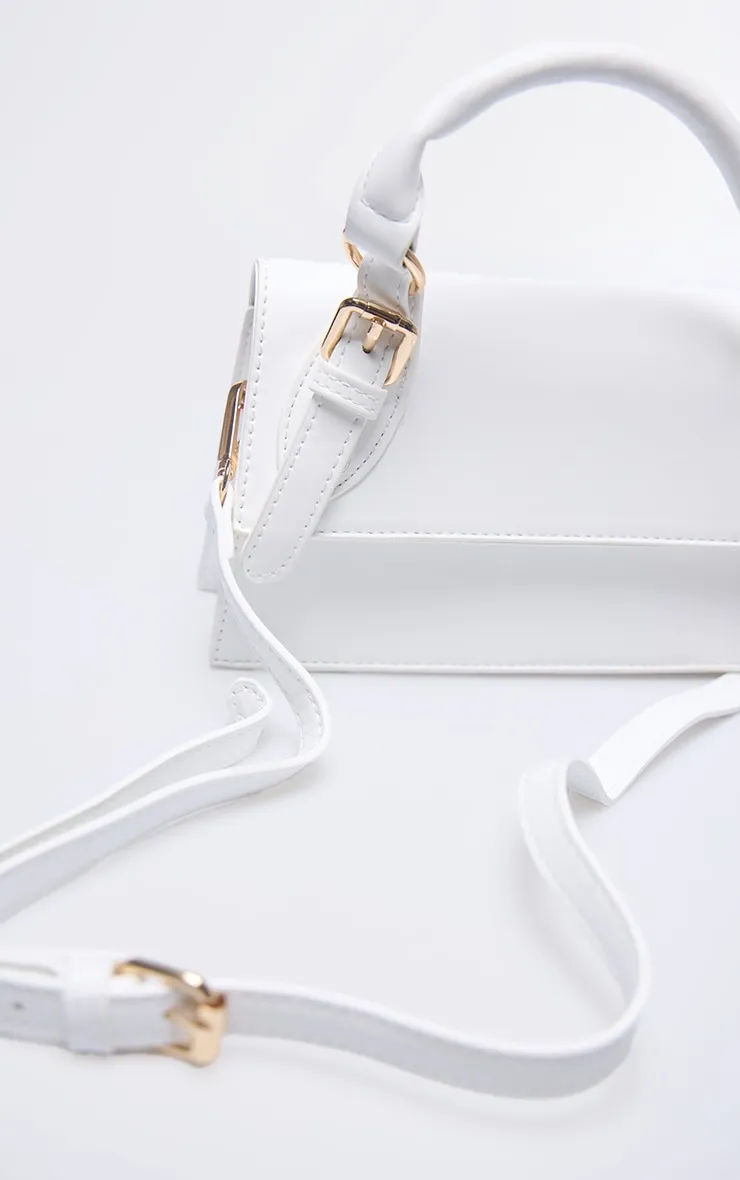 White Pu Rectangle Crossbody Bag sold by Pretty Little Thing product image thumbnail 3