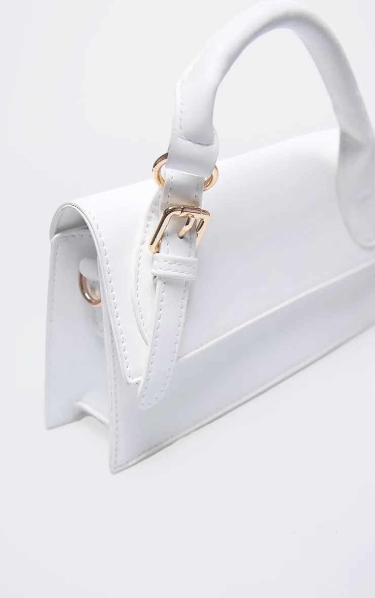 White Pu Rectangle Crossbody Bag sold by Pretty Little Thing product image thumbnail 4