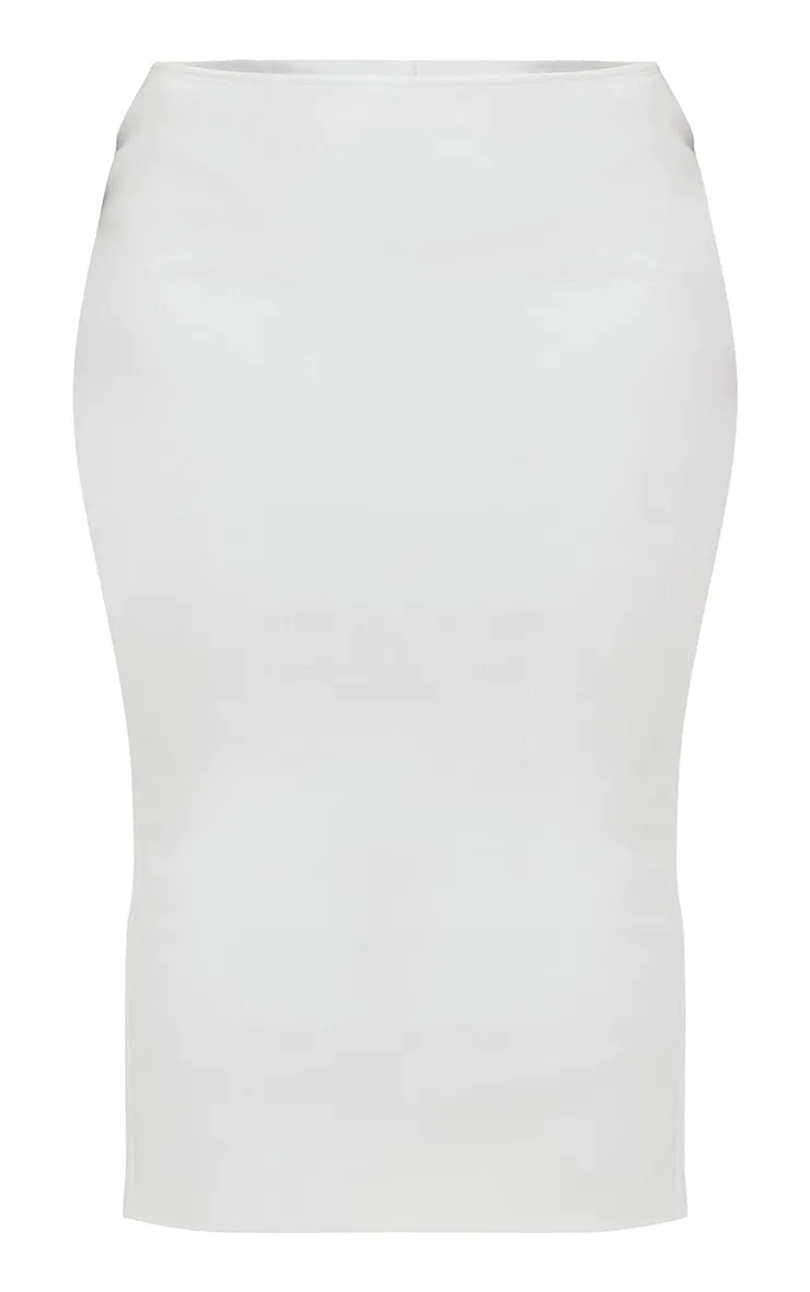 Plus White Low Rise Maxi Skirt sold by Pretty Little Thing product image thumbnail 5